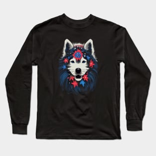 Patriotic Samoyed Long Sleeve T-Shirt